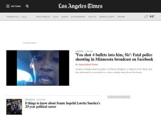 Screenshot sito: Los Angeles Time