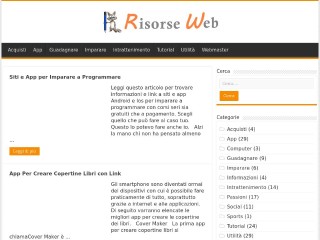 Screenshot sito: Risorse Dal Web