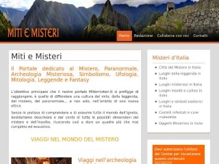 Screenshot sito: Miti e Misteri