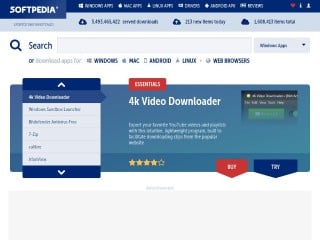 Screenshot sito: Softpedia
