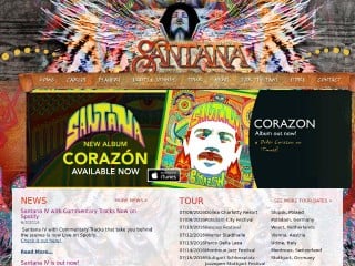 Screenshot sito: Santana