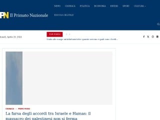 Screenshot sito: Il Primato Nazionale