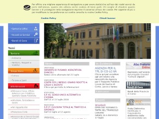 Screenshot sito: Provincia di Como 