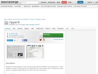 Screenshot sito: RipperX