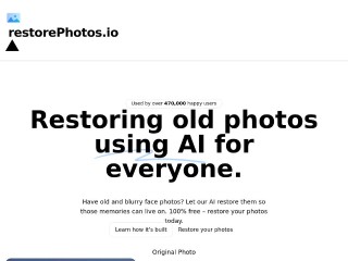 Screenshot sito: RestorePhotos.io