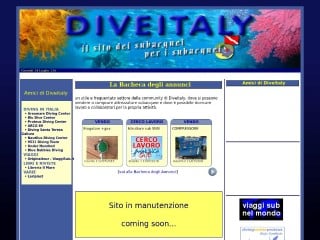 Screenshot sito: DiveItaly