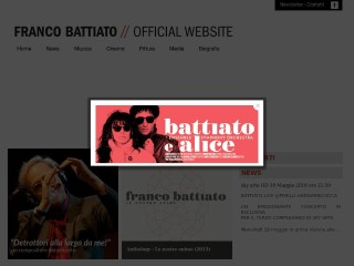 Screenshot sito: Franco Battiato