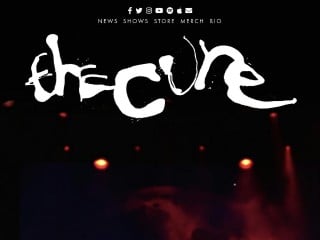 Screenshot sito: The Cure