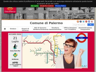 Screenshot sito: Comune di Palermo