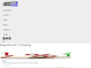 Screenshot sito: Tendenza Mercati