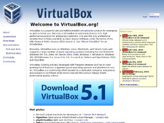 Screenshot sito: VirtualBox
