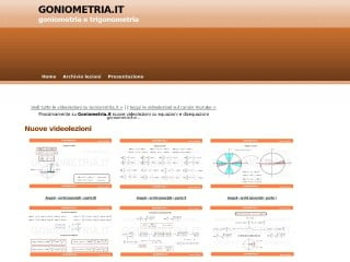 Screenshot sito: Goniometria.it