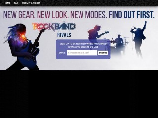 Screenshot sito: Rockband.com