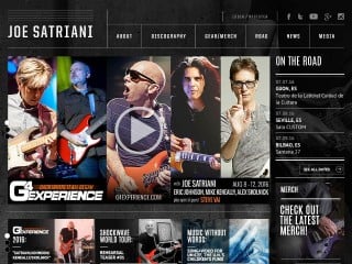 Screenshot sito: Joe Satriani