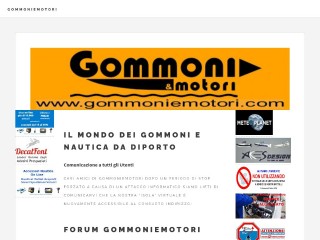 Screenshot sito: Gommoni e Motori