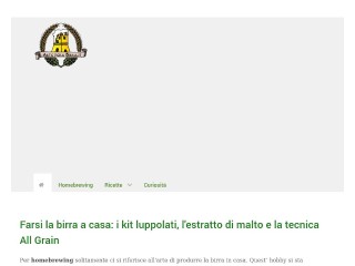 Screenshot sito: Artedellabirra.it