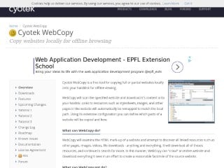Screenshot sito: Cyotek WebCopy