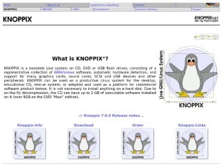 Screenshot sito: Knoppix