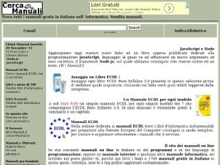 Screenshot sito: CercaManuali