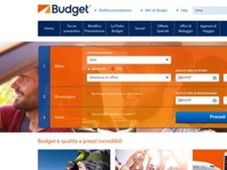 Screenshot sito: Budget