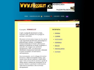 Screenshot sito: Fossili.it