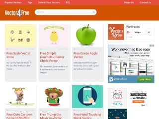 Screenshot sito: Vector4free.com
