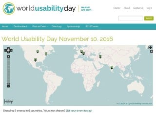 Screenshot sito: World Usability Day