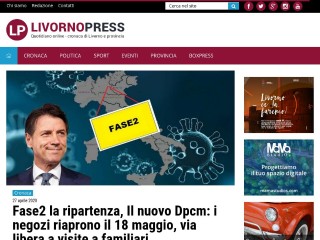 Screenshot sito: LivornoPress