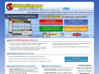 Screenshot sito: SuperAntispyware Free Version