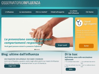 Screenshot sito: Osservatorio Influenza