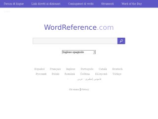 Screenshot sito: WordReference.com