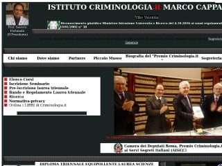 Screenshot sito: Criminologia.it