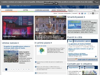 Screenshot sito: Comune di Trento
