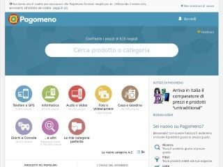 Screenshot sito: Pagomeno.it
