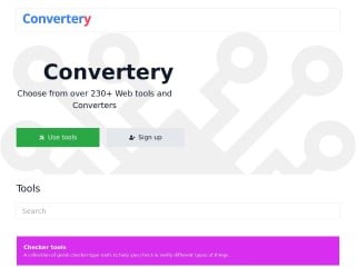 Screenshot sito: Convertery
