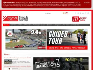 Screenshot sito: Circuit de Catalunya