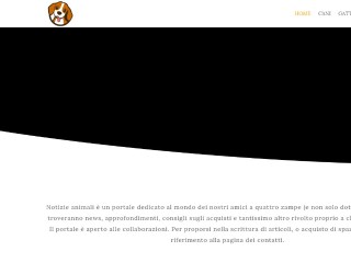 Screenshot sito: Notizie Animali