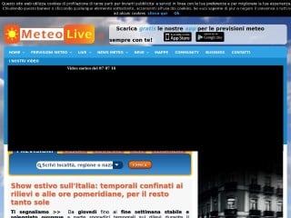 Screenshot sito: MeteoLive