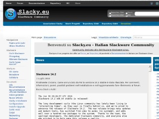 Screenshot sito: Slacky.it