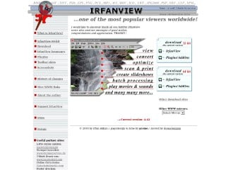 Screenshot sito: Irfanview.com