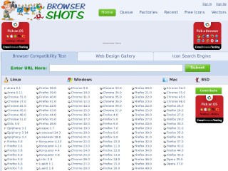 Screenshot sito: BrowserShots.org