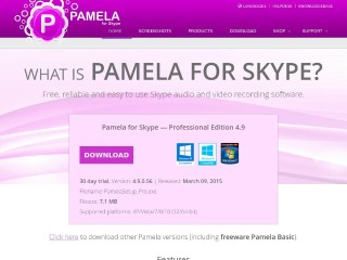 Screenshot sito: Pamela