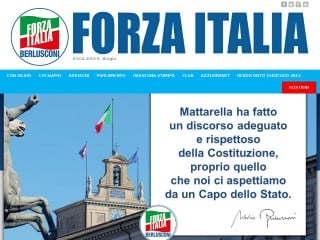 Screenshot sito: Forza Italia
