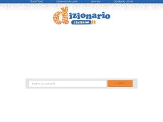 Screenshot sito: DizionarioItaliano.it