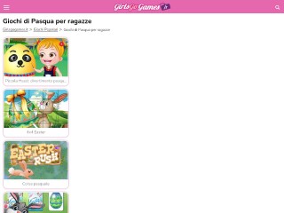 Screenshot sito: Giochi di Pasqua