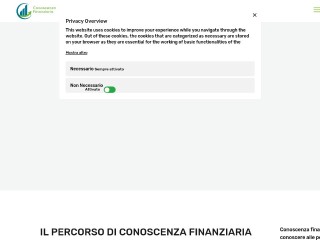 Screenshot sito: Conoscenza finanziaria