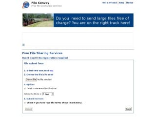 Screenshot sito: FileConvoy