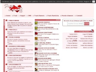 Screenshot sito: Frasidamore.net