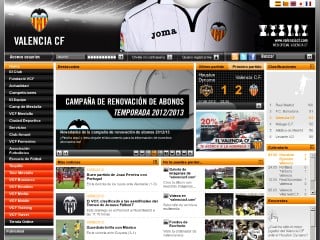 Screenshot sito: Valencia