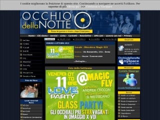 Screenshot sito: Occhiodellanotte.it